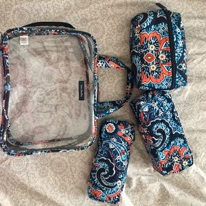 Vera Bradley 4pc cosmetics set